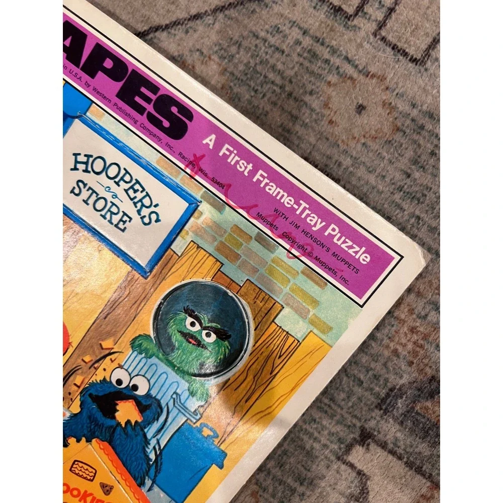 Vintage Sesame Street Giant Cardboard Tray Puzzle Lot 1970s Whitman Big Bird EUC